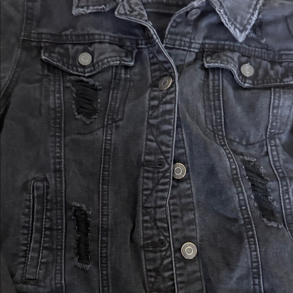 Mudd Black Distressed Kids Jacket - Picture 3 of 5
